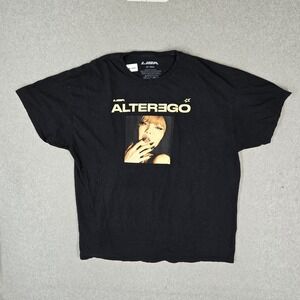 Lisa Women Shirt 2X Black Alter Ego Portrait Album Cover Graphic Print Crew Neck